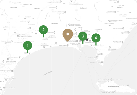 Mapa de Cannes